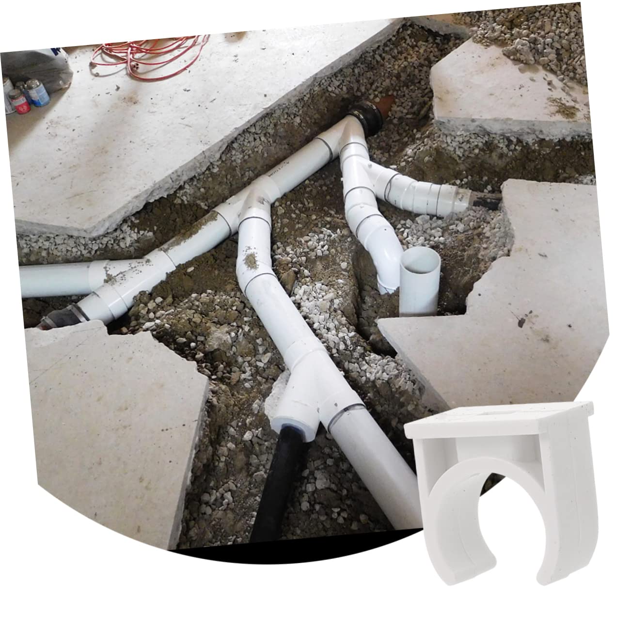 Collier de Serrage Tuyau en Pvc en U Blanc, pour Air Hose et Silicone Hose