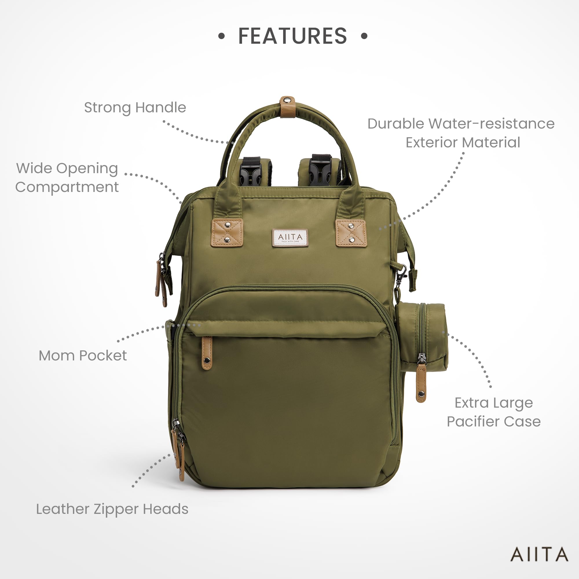 Wickeltaschen-Rucksack, multifunktionale Wickeltasche mit Wickelunterlage, Baby-Wickeltaschen für Jungen und Mädchen, stilvoller Reiserucksack mit großer Kapazität für Mütter, Väter,
