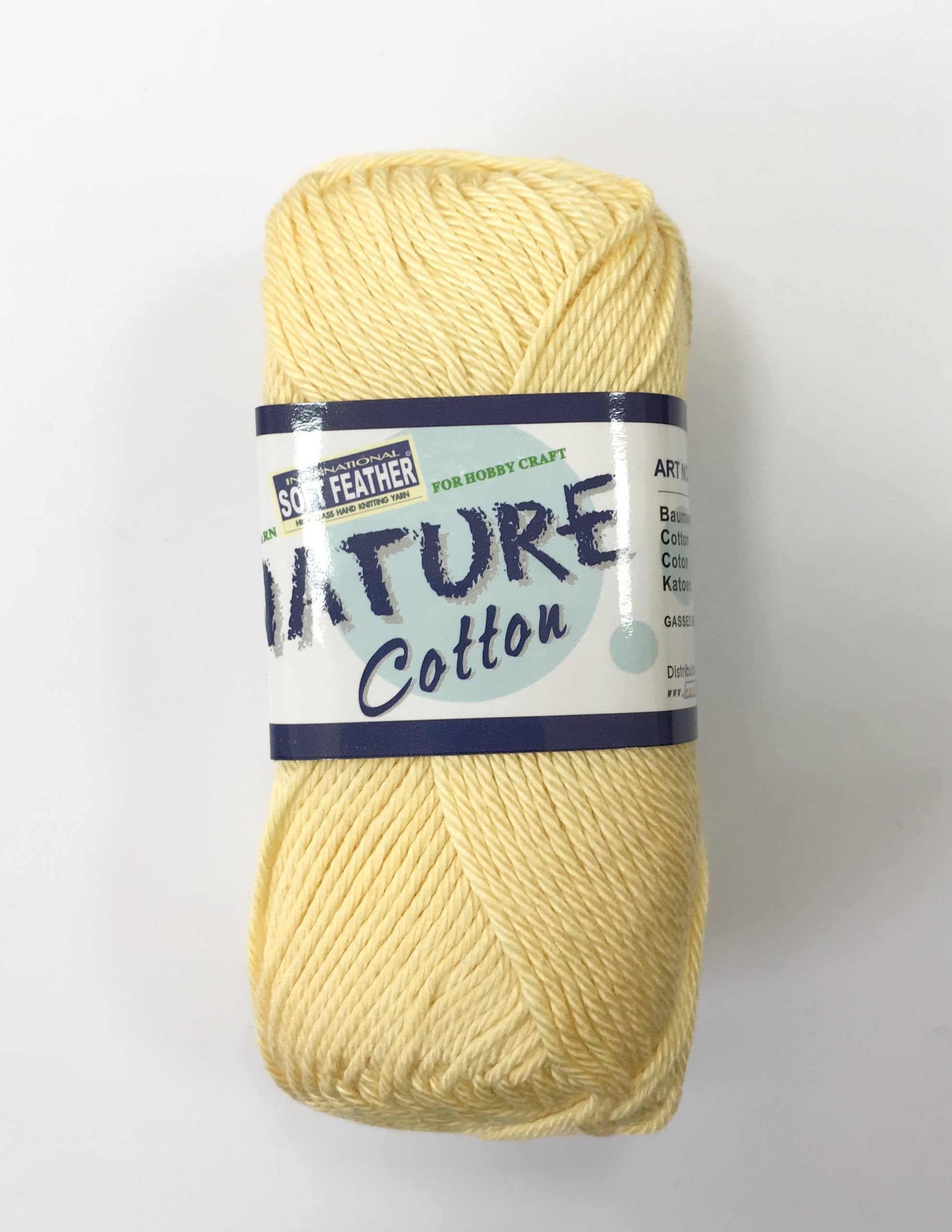 Soft Feather International Nature Cotton Hand Knitting Yarn Color Primrose Yellow (No. 523)