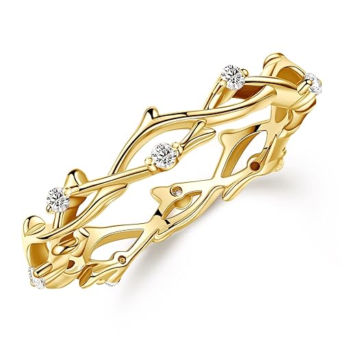 Twig Moissanite Wedding Band