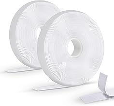 Oderra Klettband selbstklebend 8 Meter – Extra starkes doppelseitiges Haken-und-Schlaufen-Band für Fenster, Fotorahmen, Moskitonetze, Auto Heimwerken Weiß
