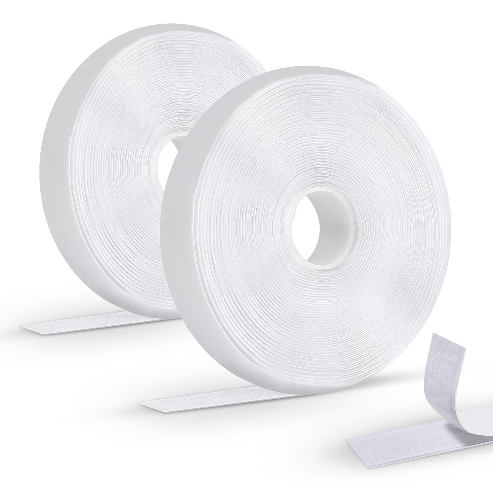 Oderra 2 PCS Adesivo Forte, Feltro Adesivo Forte Tessuto, 8M x 2CM, Adatto per Zanzariere, Cornici per Foto, Bricolage, Finestre, Tappetini per Auto, Bianco