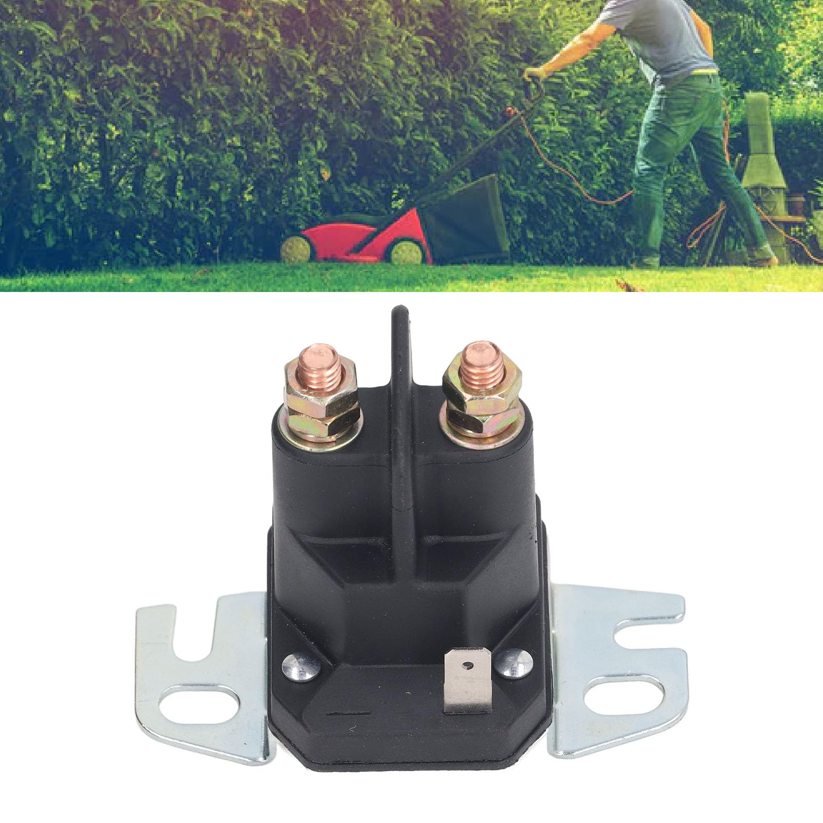 Tissting Relè di Avviamento, Interruttore Magnetico 691656 555375GS 790951 12V Sostituzione Dell'interruttore Solenoide con 3 Terminali e Manicotti, per Trombetta 812‑1201‑211‑05 812‑1201‑211‑06