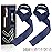 SKDK Cotton Hard Pull Wrist Lifting Straps Grips Band-Deadlift Straps with Neoprene Cushioned Wrist Padded and Anti-Skid Silicone - for Weightlifting, Bodybuilding, Xfit, Strength Training (Blue)