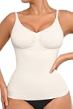 Womens Tank Top Shapewear Tummy Control Tops Slimming Cami Tank Seamless Compression V Neck Camisole