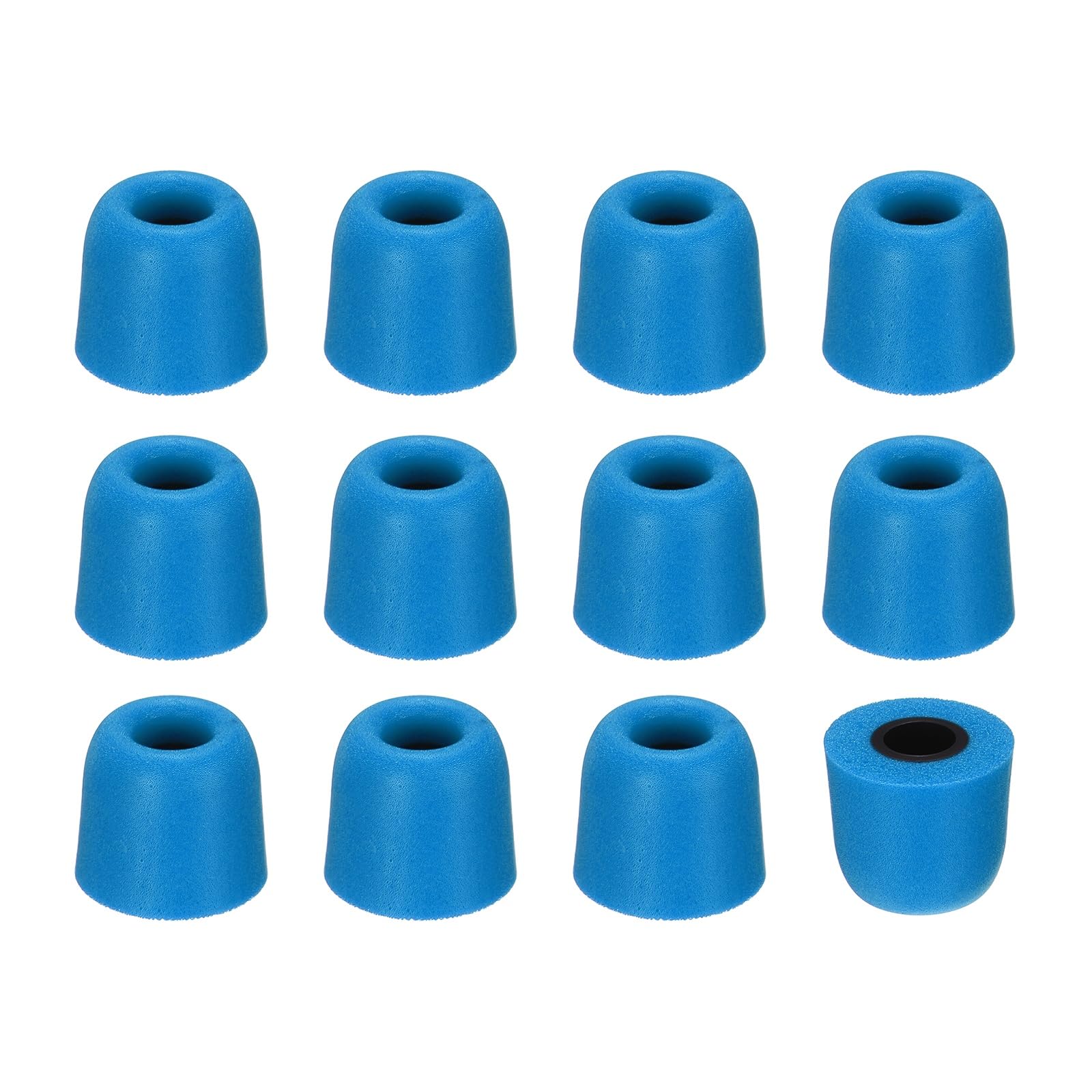 Nexarelle Memory Foam Earbud Tips (4.9mm/0.19"), 12Pcs / 6Pairs - Medium Ear Bud Replacement Tips Noise Isolation, Ultimate Comfort Secure Fit Buds for Earphones Earplugs, Blue
