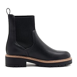 Amazon.com | vodvob Women's Elastic Chelsea Boots Chunky Low