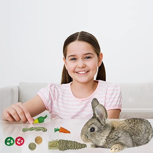 Miniatura 6 de JOYTZRE Juguetes masticables para conejos 15 unidades juguetes de conejito de indias juguetes para masticar animales pequeños para conejo conejo