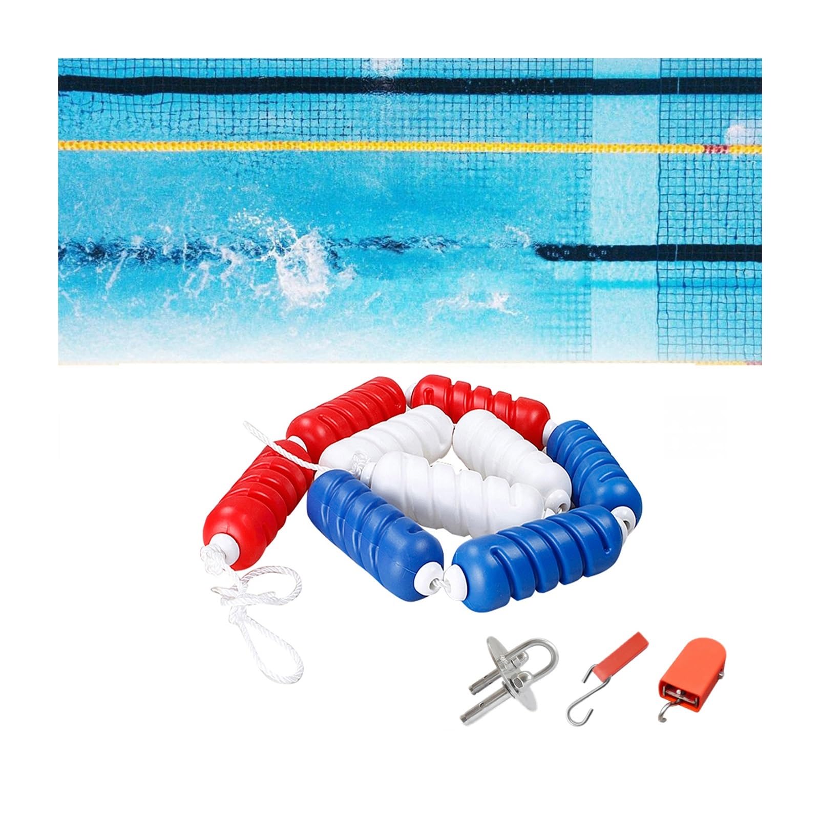 Ligne flottante de sécurité décorative pour parc aquatique de plage et bassin