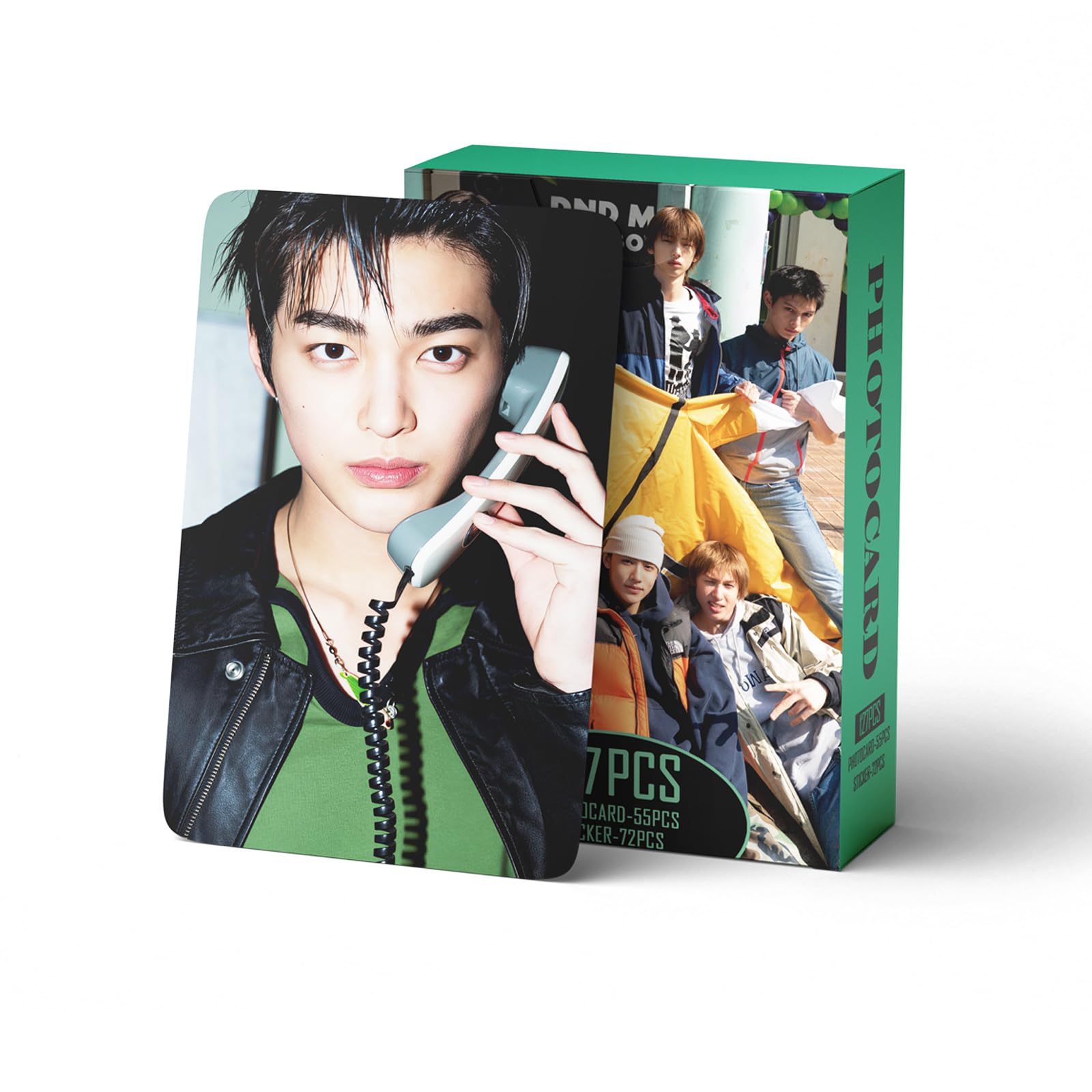 Yuto GREENGREEN Photocard & Sticker Set - 127PCS (55PCS Lomo Cards + 72PCS Stickers) Kpop Collectible Merchandise (A)