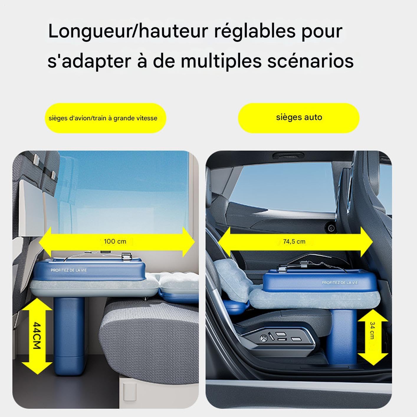 Lit Avion Gonflable Bébé Enfant Portable Voyage Siège Auto