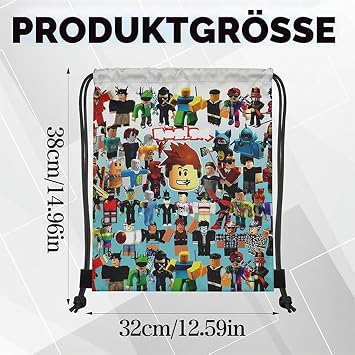 PQKL-party Roblllx Backpack,Roblllx Drawstring Bag,Boys Swim Bag
