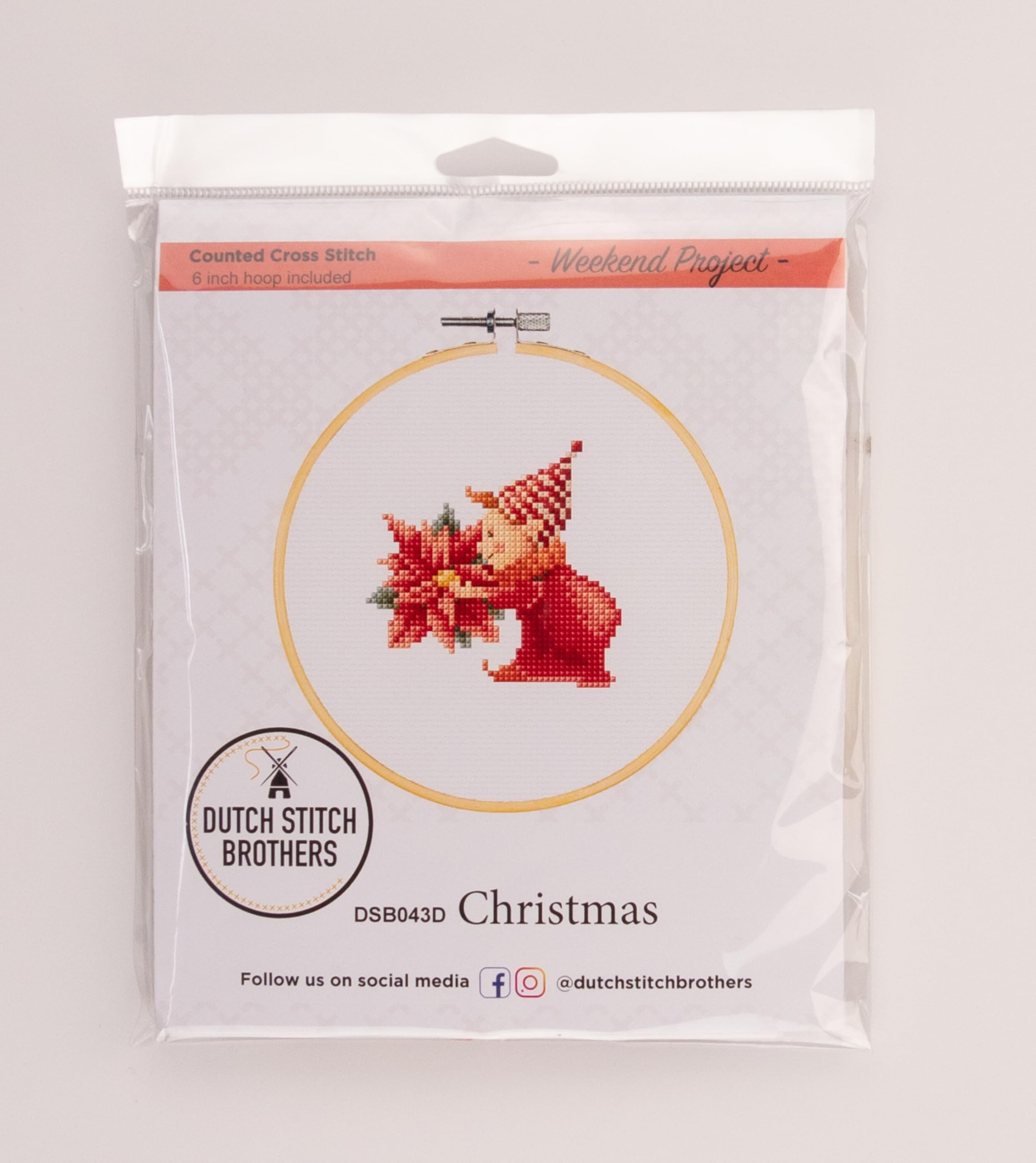 DUTCH STITCH BROTHERS Kit Ricamo Aspire: Telaio 15,2 Cm, Tela Stampata, Fili E Istruzioni, Per Principianti E Adulti - 4