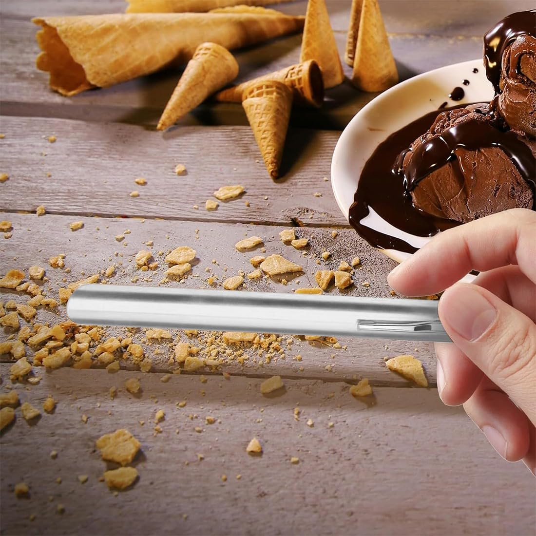 2 Pezzi Raccogli Briciole, Raccoglibriciole Acciaio, Paletta Raccogli Briciole in Acciaio Inox, Bordo Curvo e Flessibile, Attrezzo per Pulisci Briciole da Tovaglia per Ristorante e Ristorante