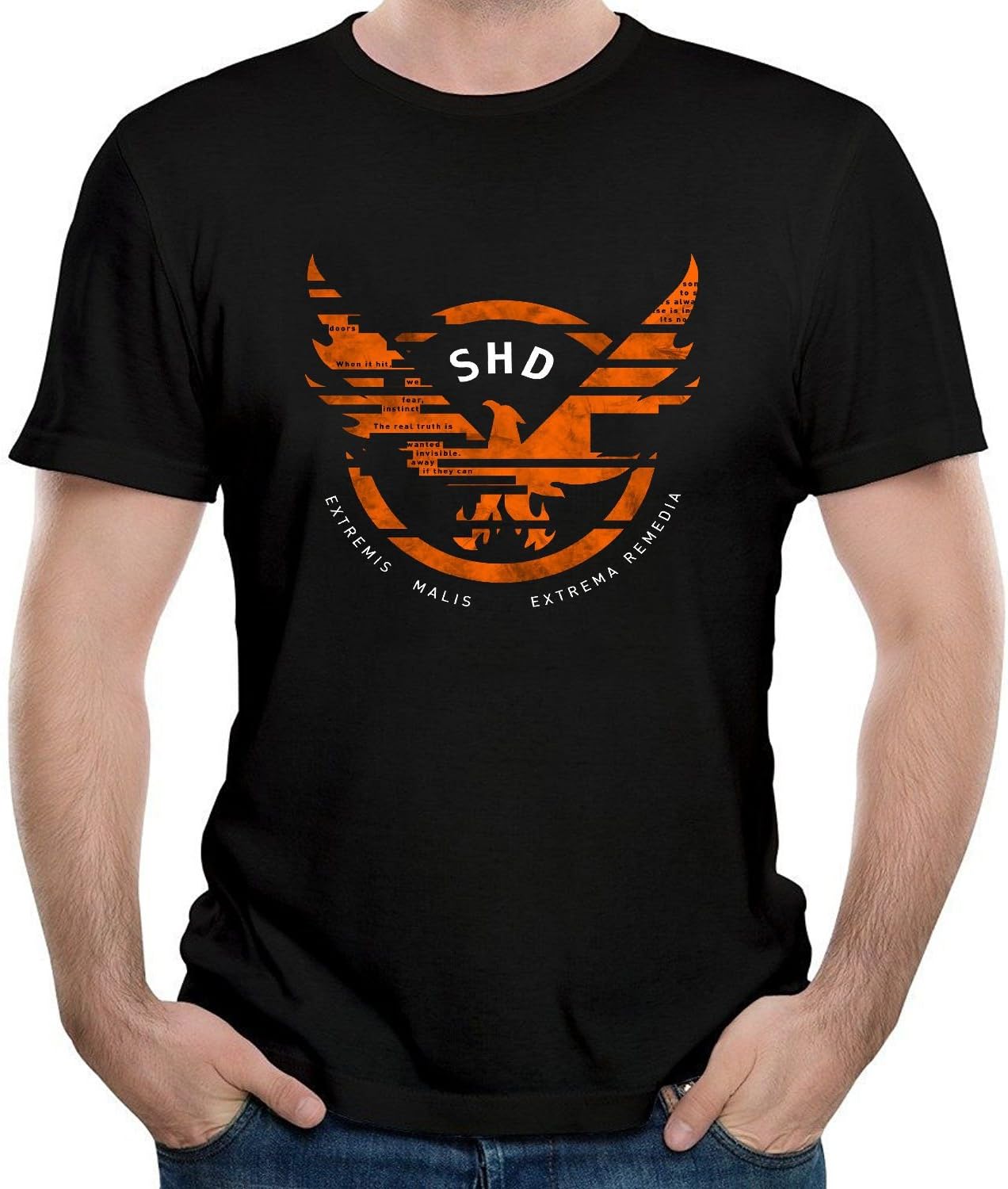 BISHEN Men's Tom Three Clan Three cys The Three Divi threesion Logo Classics t Shirts Large