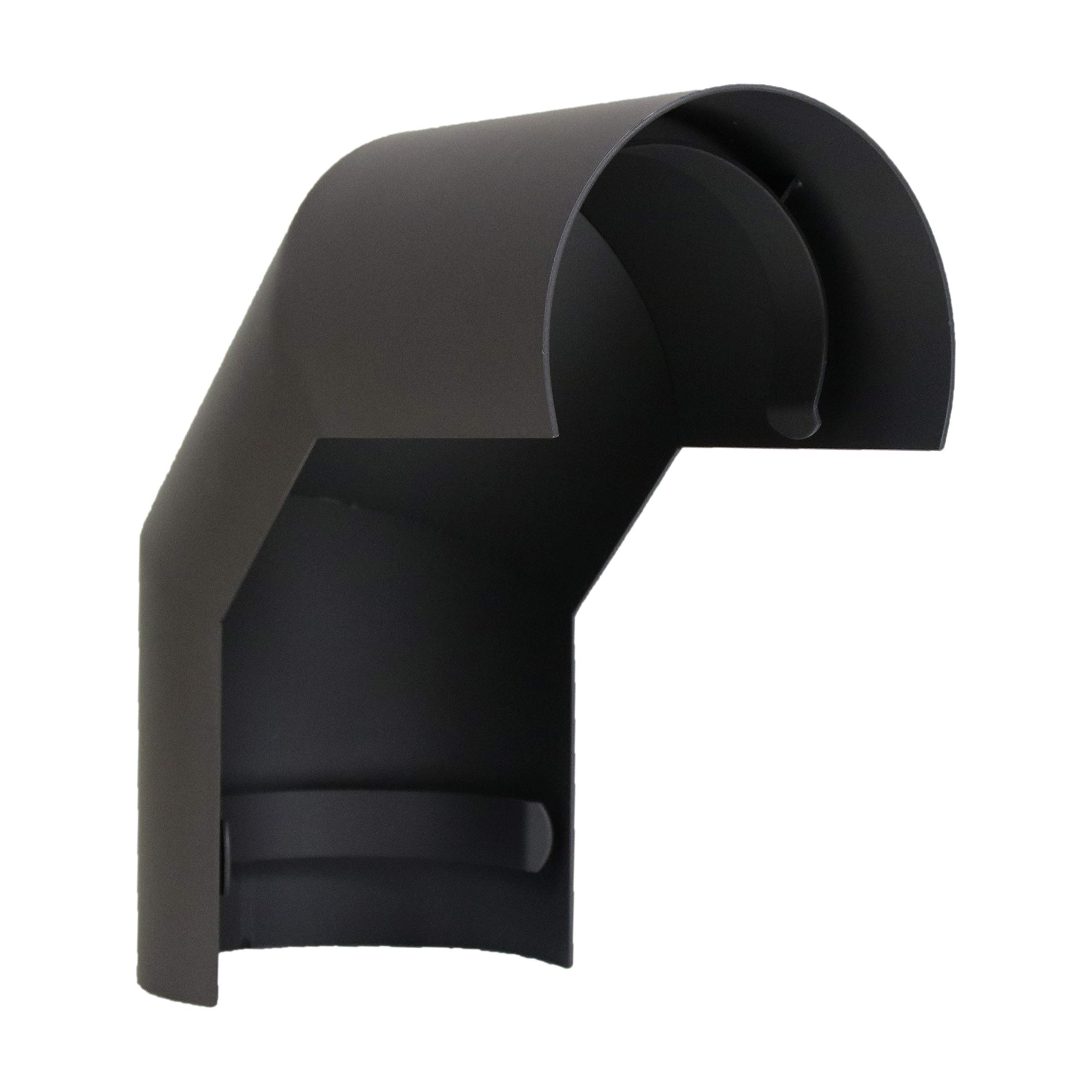 LANZZAS Ofenrohr Thermoschutz/Hitzeschild Bogen 90° oberhalb - im Durchmesser Ø 150 mm - Farbe: gussgrau - Rauchrohr Hitzeschutz