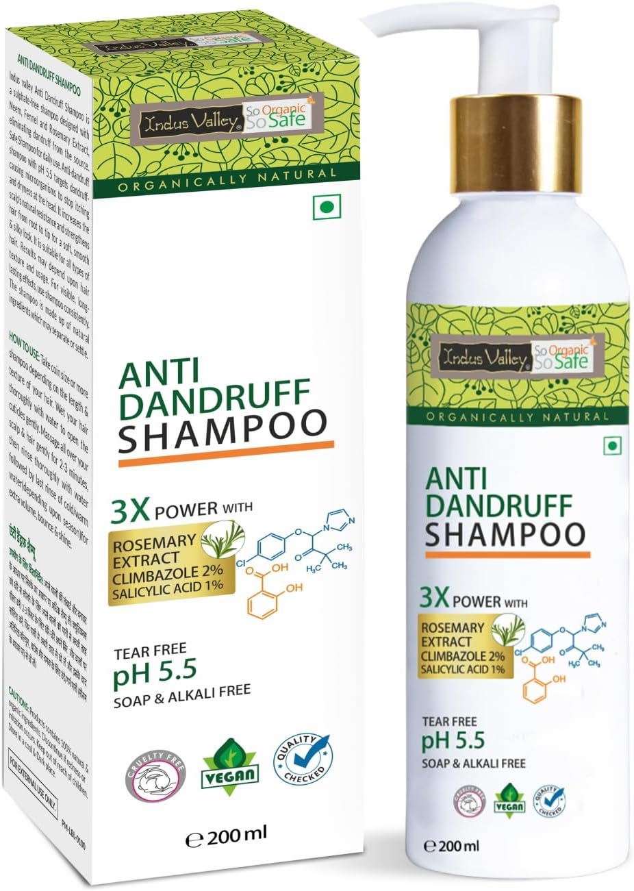 Halal Hair Fall Defense Anti-Dandruff Shampoo Tear Free Soap Alkali Free pH 5.5 No Paraben,200 ml