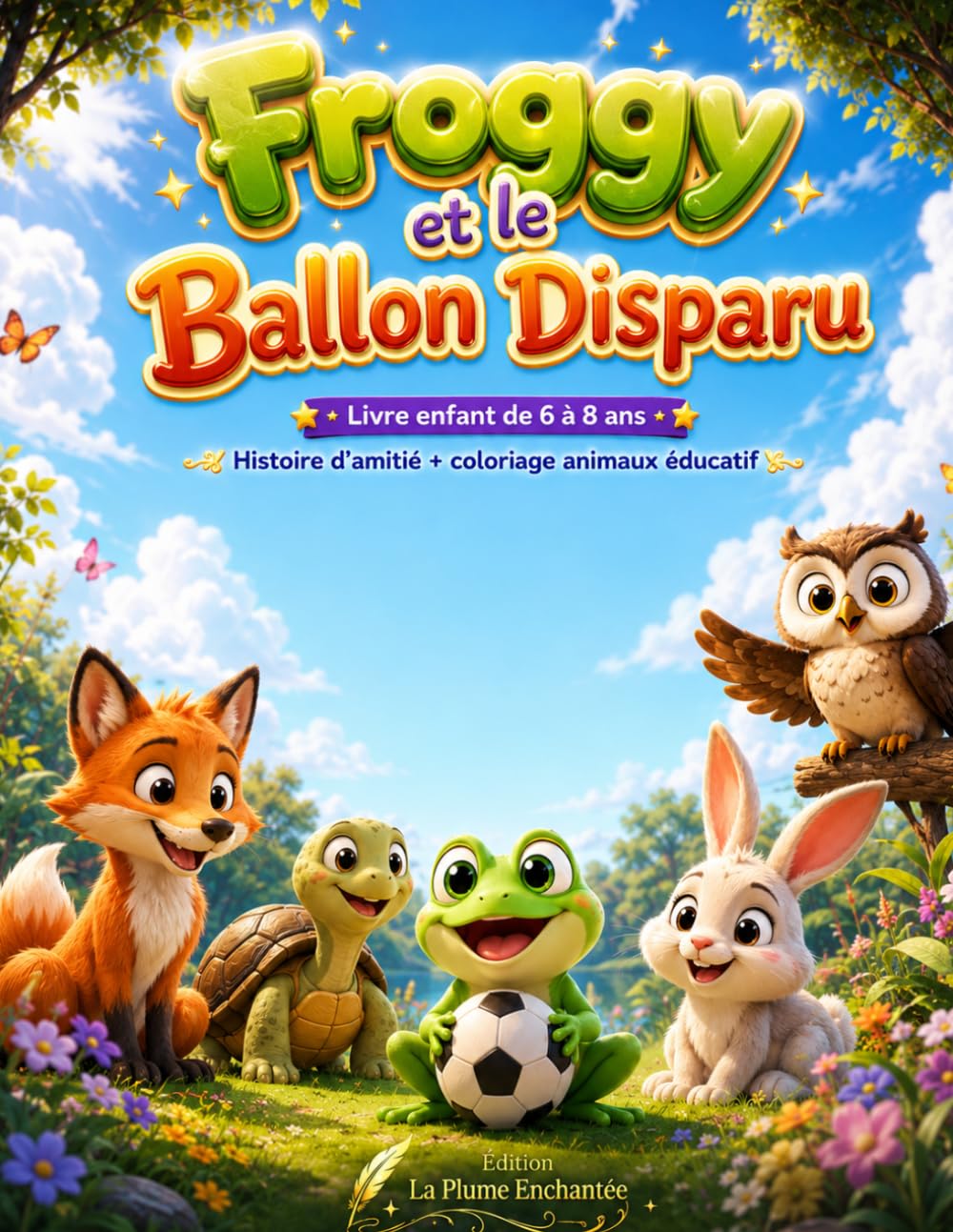 Froggy et le Ballon Disparu.: Une aventure magique pleine d’amitié, d’humour et de coloriages pour les enfants de 6 à 8 ans (Froggy et le Match Rigolo.)