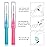 Patelai 100 Pieces Braces Brush for Cleaner Interdental Brush Toothpick Dental Flossing Head Oral Hygiene Flosser Tooth Cleaning Tool (Light Blue,Pink)