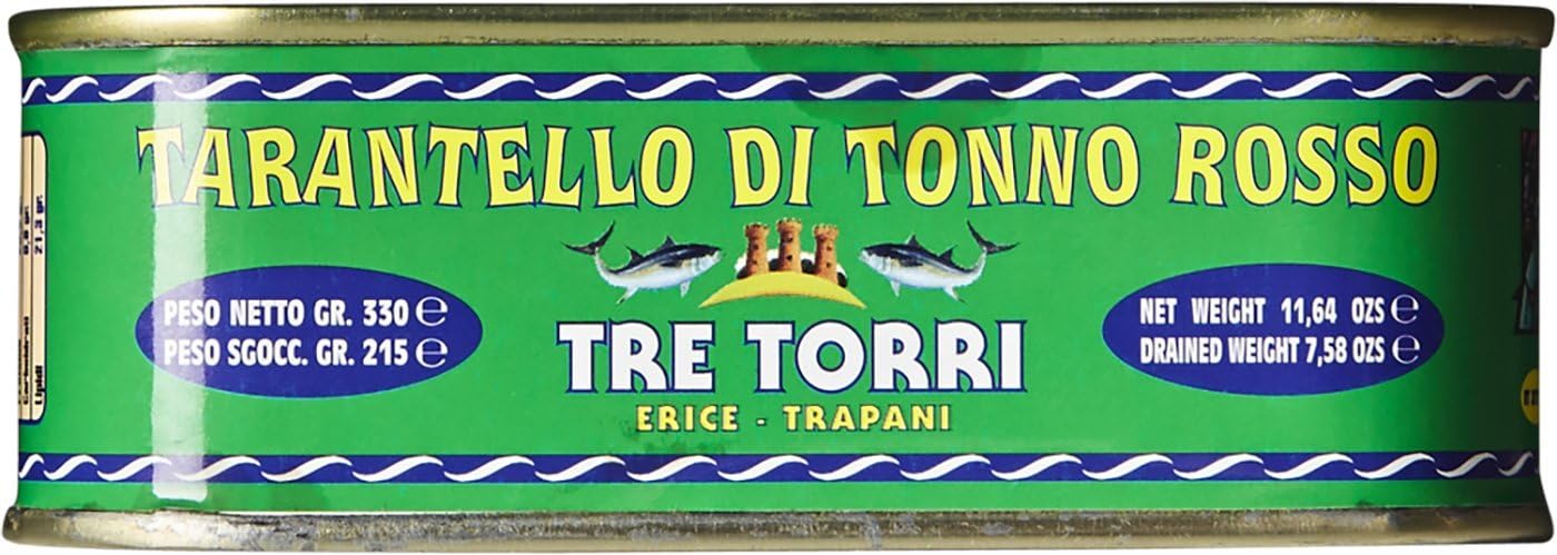 Bluefin Tuna Tarantello in Olive Oil Tre Torri โ Sicily - 10.5 oz