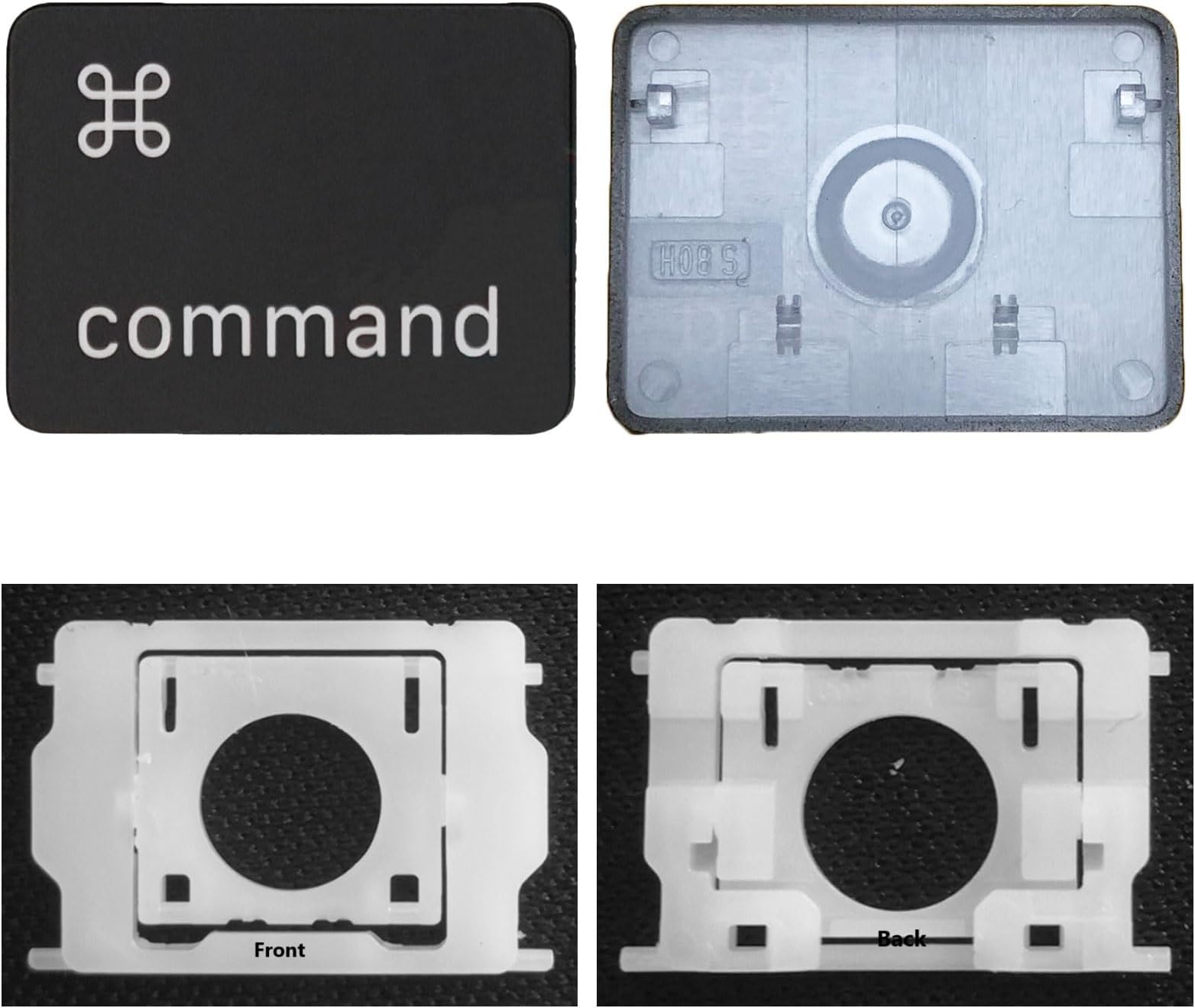 Individual Key Cap with Hinge Replacement for (M1 M2) MacBook Pro A2141 A2251 A2289 A2338 A2442 A2485,Replace for MacBook Air A2179 A2337 A2681 Keyboard Keycap (Right Command Key)