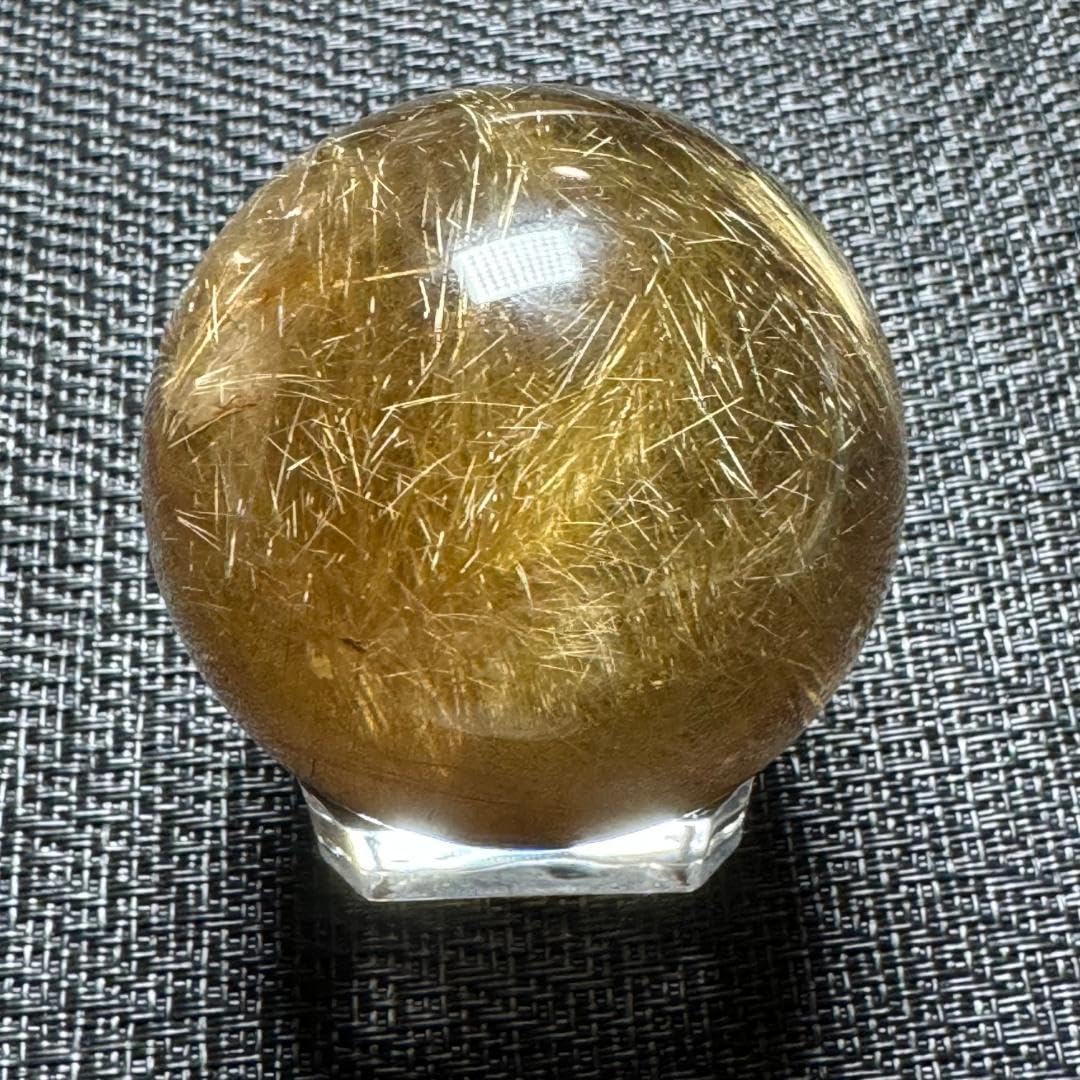 金運アップ◇ゴールドルチルクォーツ◇丸玉約43.9㎜