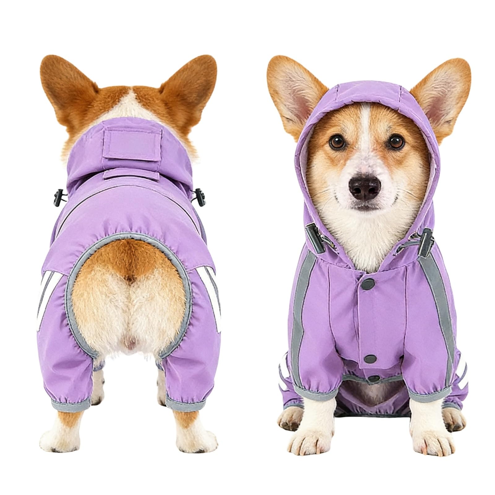 Hixingo Dog Coats with Legs, Winter Warm Comfortable Dog Coat Snow Pet Jacket with Harness Hole for Small Medium Large Pet Indoor & Outdoor Wear (DT963 Purple,S)
