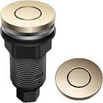 Kraus KWDB-20SFACB WasteGuard Élimination des ordures à sommet plat Air Bouton d'interrupteur, Spot Free Antique Champagne Bronze