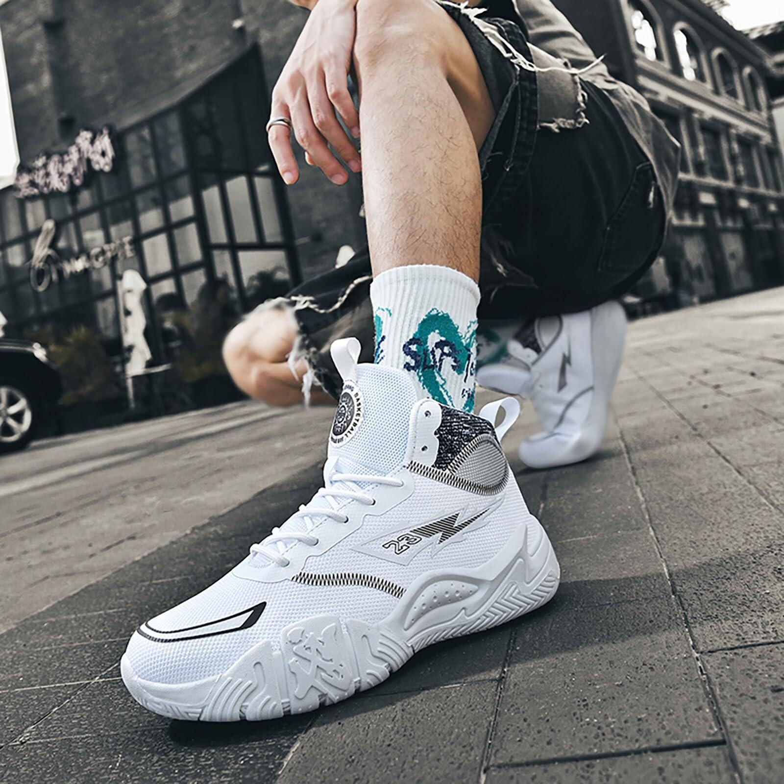Zapatillas de Baloncesto Unisex Alta Transpirables para Jóvenes