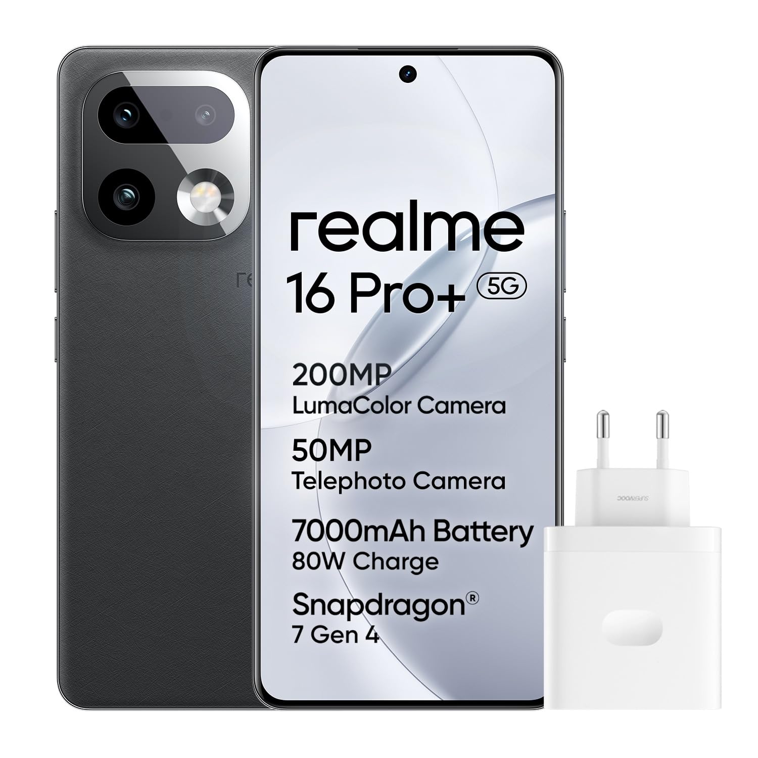 realme Smartphone 16 Pro+ 5G 512 GB 12 GB Master Grey INT+NFC RMX5131 EU