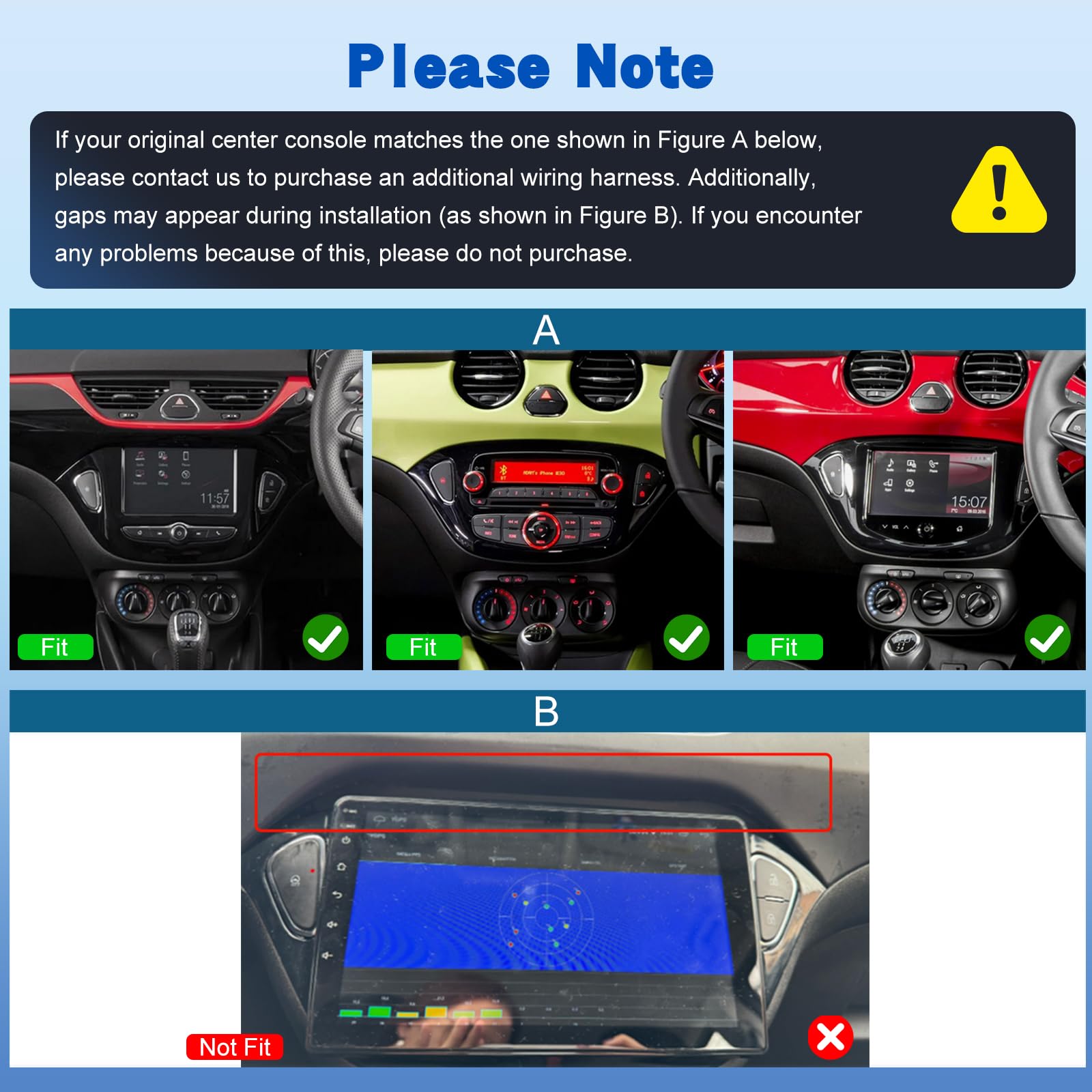 Autoradio pour Opel Corsa 2015-2019/Opel Adam 2013-2016, 2G+64G Écran Tactile Android 9 Pouces, égaliseur Bandes, CarPlay, Android Auto, Commandes au Volant, Bluetooth 5.0, Wi-FI