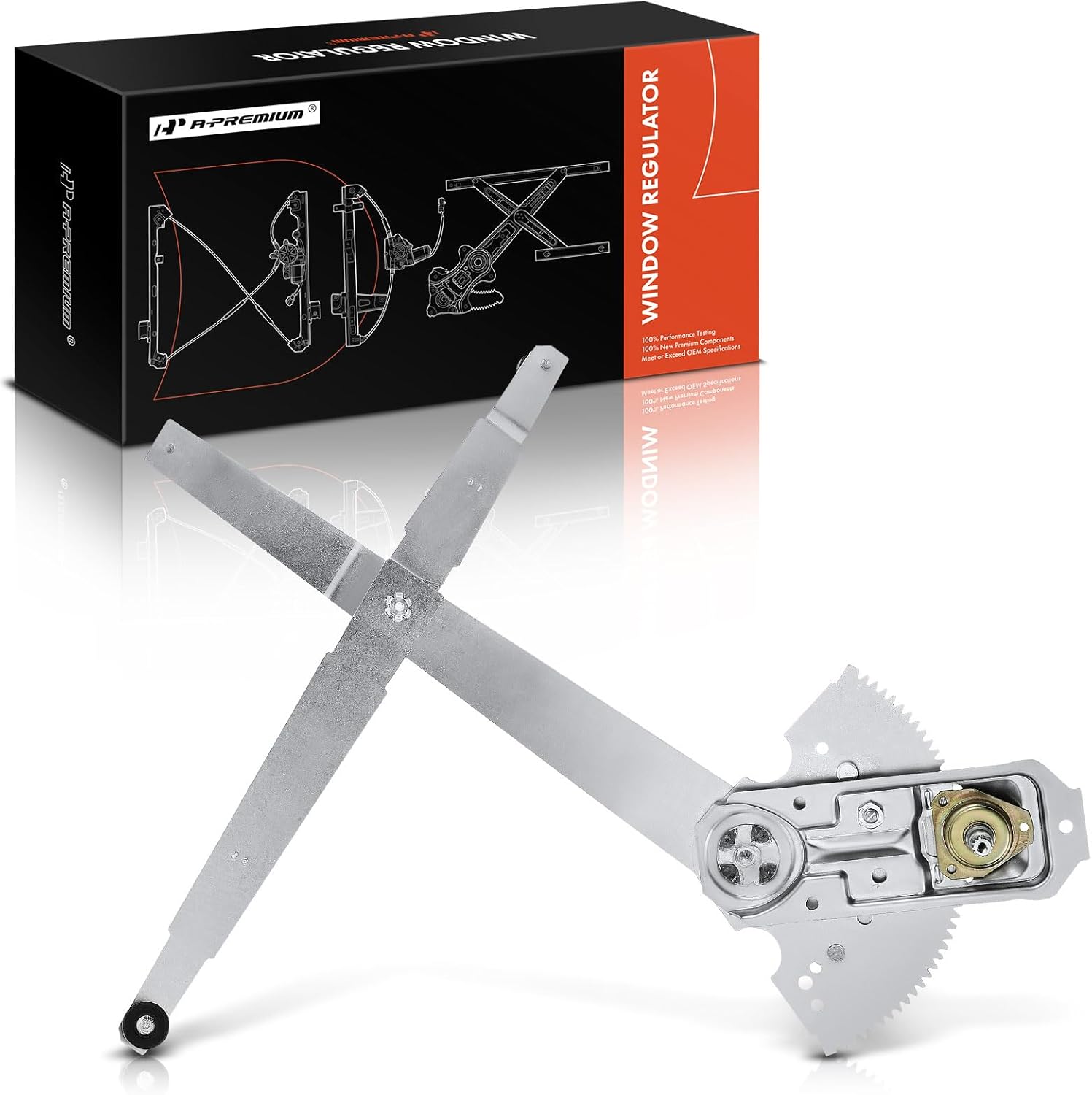 A-Premium Manual Window Regulator Compatible with Dodge Ramcharger D100 D150 D200 D300 D400 D450 W100 W150 W200 W300 Plymouth Front Right Passenger Side