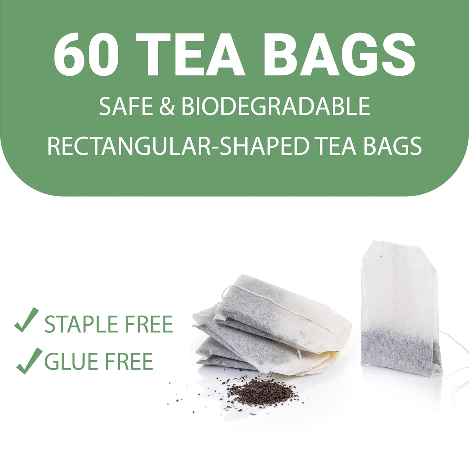 HVSUN Spearmint Tea Bags, 100% Pure & Premium Spearmint Leaves Tea Bag, Caffeine Free, Non-GMO, Gluten Free, Support Digestion & Natural Breath Freshener, Health Good (1.5g x 60 Herbal Tea Bags)