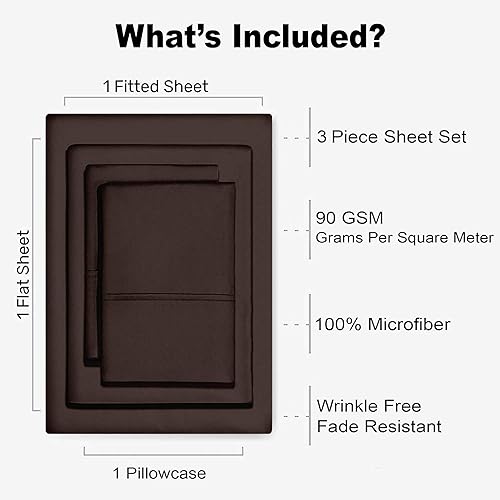 Miniatura 3 de Bluff City Bedding Juego de sábanas de lujo de 1800 unidades, 4 piezas de microfibra cepillada, bolsillo profundo, súper suaves y cómodas para hotel