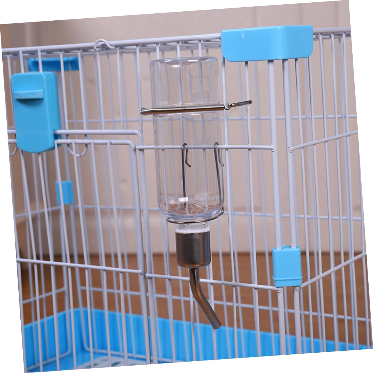 VANZACK 6piezas Botella De Agua para Mascotas Bebedero Colgante De Inoxidable para Hámsters Conejos y Cobayas Instalación y Prevención De Filtraciones