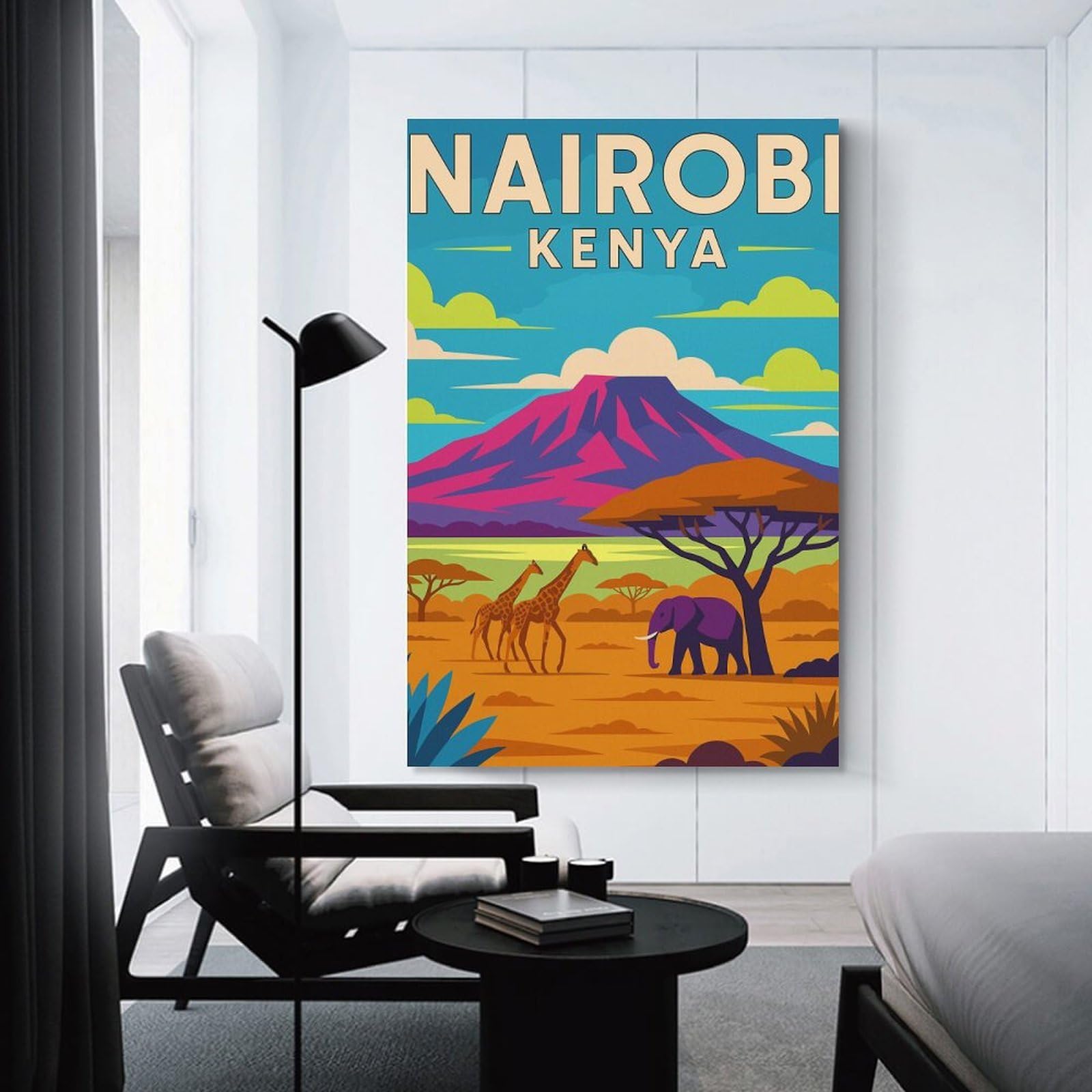 Junmoney Nairobi Kenya Travel (2) Room Decor Wall Art 24x36inch(60x90cm), for Art Walls, Layered Displays Or Homes, Wall Decor Suited to Curated Displays