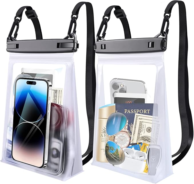 Large Floating Waterproof Phone Pouch [with Sealing Strip], Cell Phone Dry Bag for