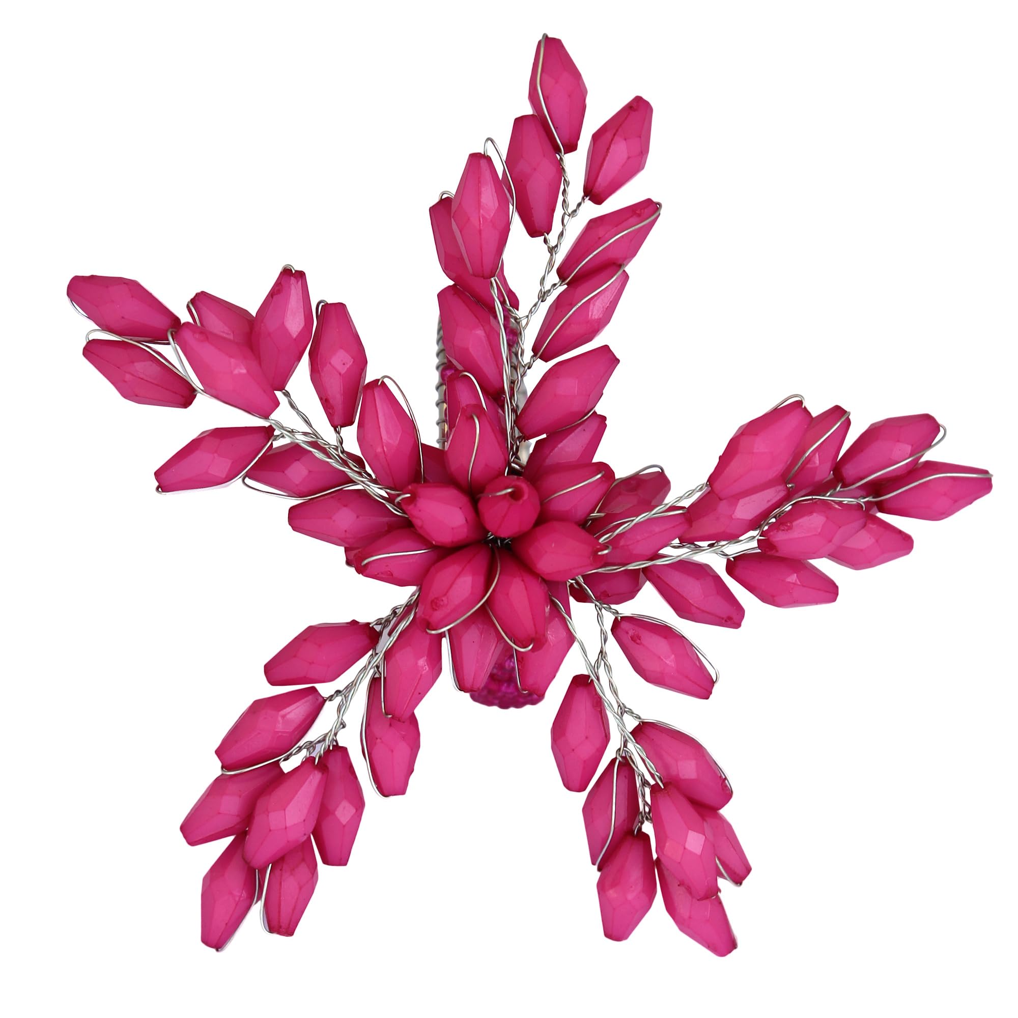 ITOS365 Lot de 12 ronds de serviette en métal pour décoration de table à manger, fêtes, quotidien, feuille rose (lot de 12)