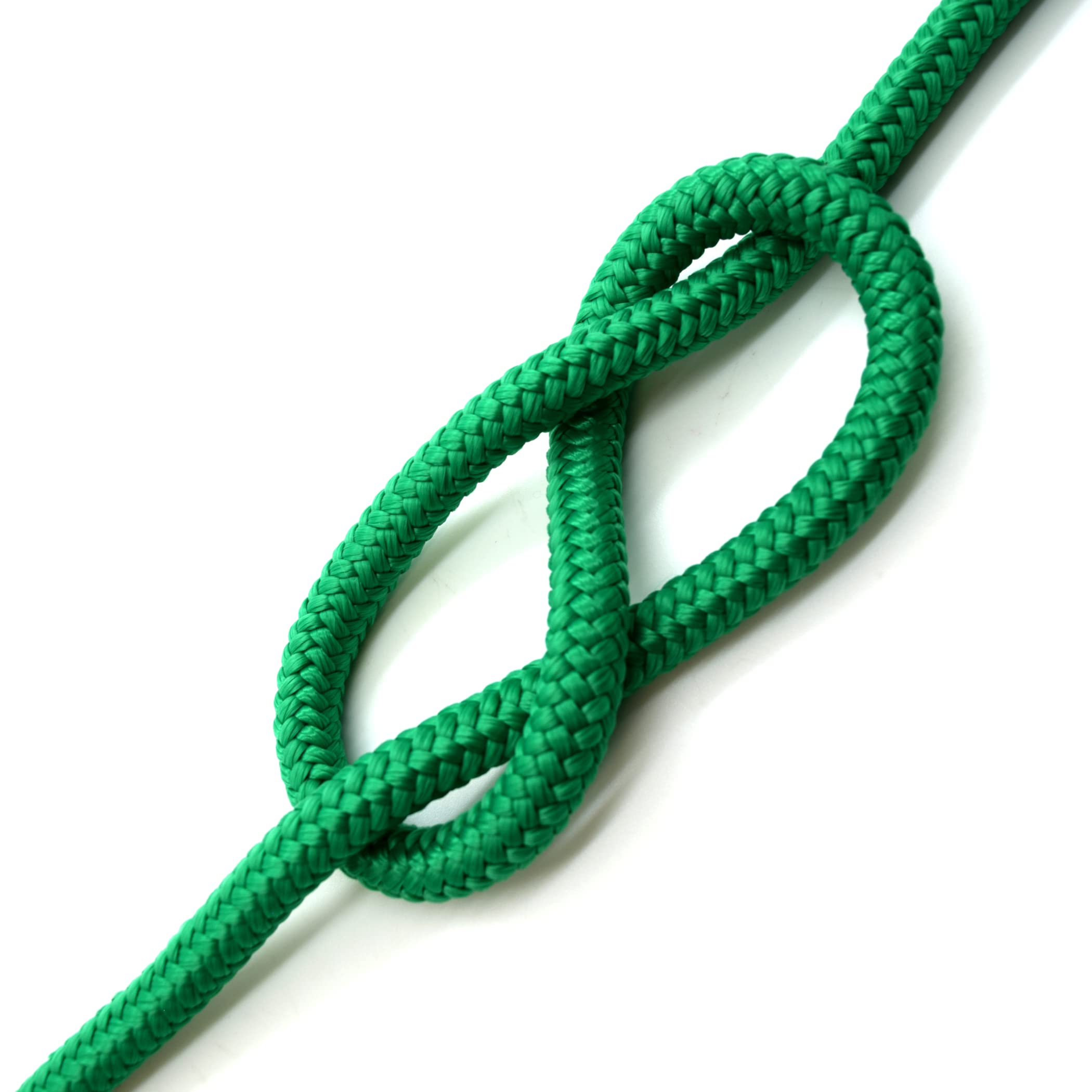 Green Polypropylene Rope, Solid Braided Poly Rope Cord Twine for Boat Yacht Dock Line Camping Washing Line (12 mm x 30 metres / 98.4 ft)