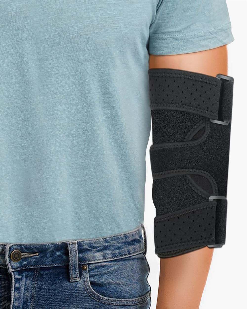 Elbow Brace, Comfortable Night Elbow Sleep Support, Elbow Splint, Adjustable Stabilizer with 2 Removable Metal Splints for Cubital Tunnel Syndrome, Tendonitis, Ulnar Nerve, Tennis, Fits for Men Women