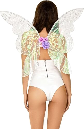 Miniatura 3 de Leg Avenue Women's Assorted Iridescent Fairy Wings Adult Fairy Costume