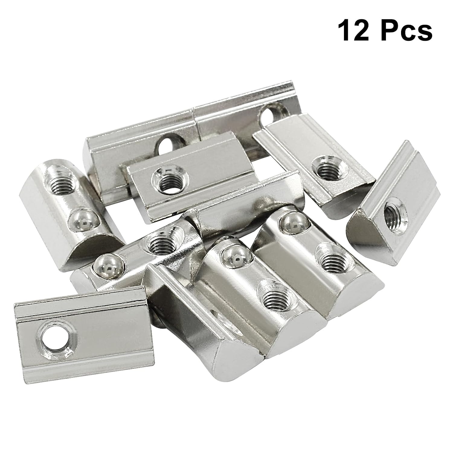 Waziaqoc 4040 Series M5 Half Round Roll in Spring T Nuts, 12PCS
