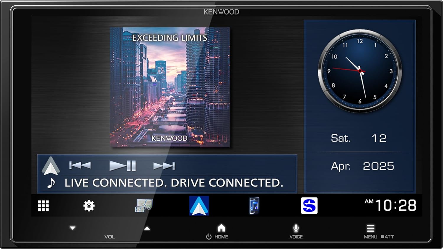 KENWOOD DMX8710S Digital Multimedia Receiver, 6.92" Capacitive Touchscreen, Wireless Apple CarPlay & Android Auto, Bluetooth 5.3, SiriusXM Ready, High-Res Audio, Dual Camera Inputs