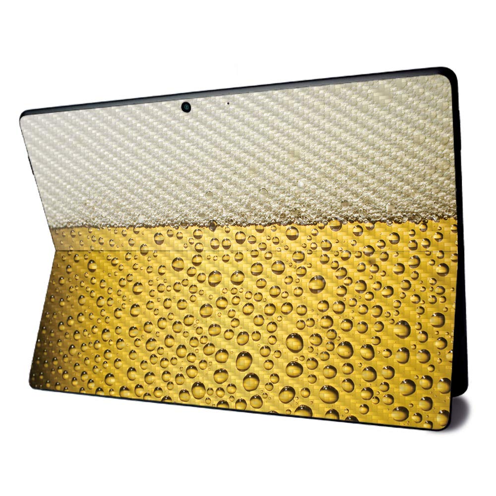 MightySkins Carbon Fiber Skin for Microsoft Surface Pro X - Beer Buzz | Textured Carbon Fiber Finish | Easy to Apply, Remove, and Change Styles | Made in The USA