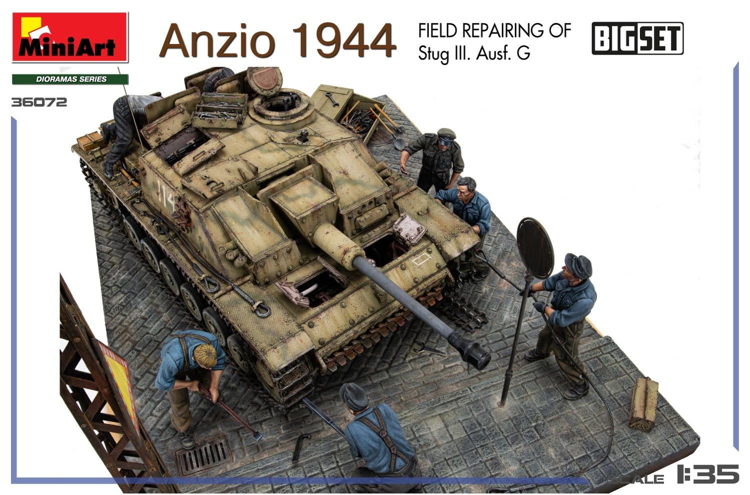 Amazon | ミニアート 1/35 アンツィオ1944 III号突撃砲 G型 現場