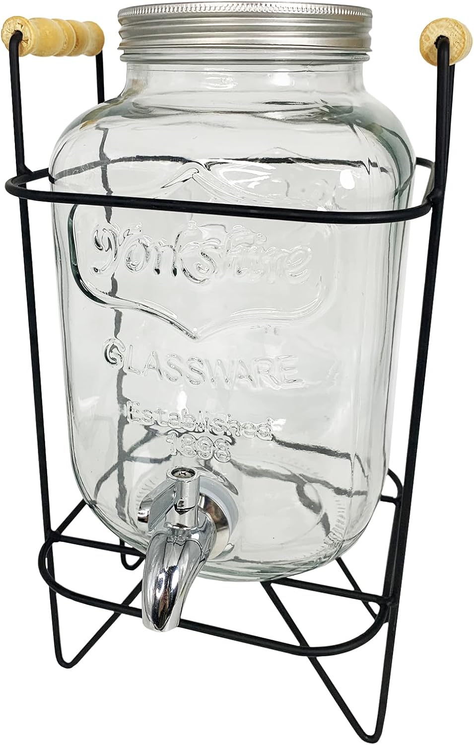 Tfwadmx 1 Gallon Drink Dispenser Glass Beverage Dispenser