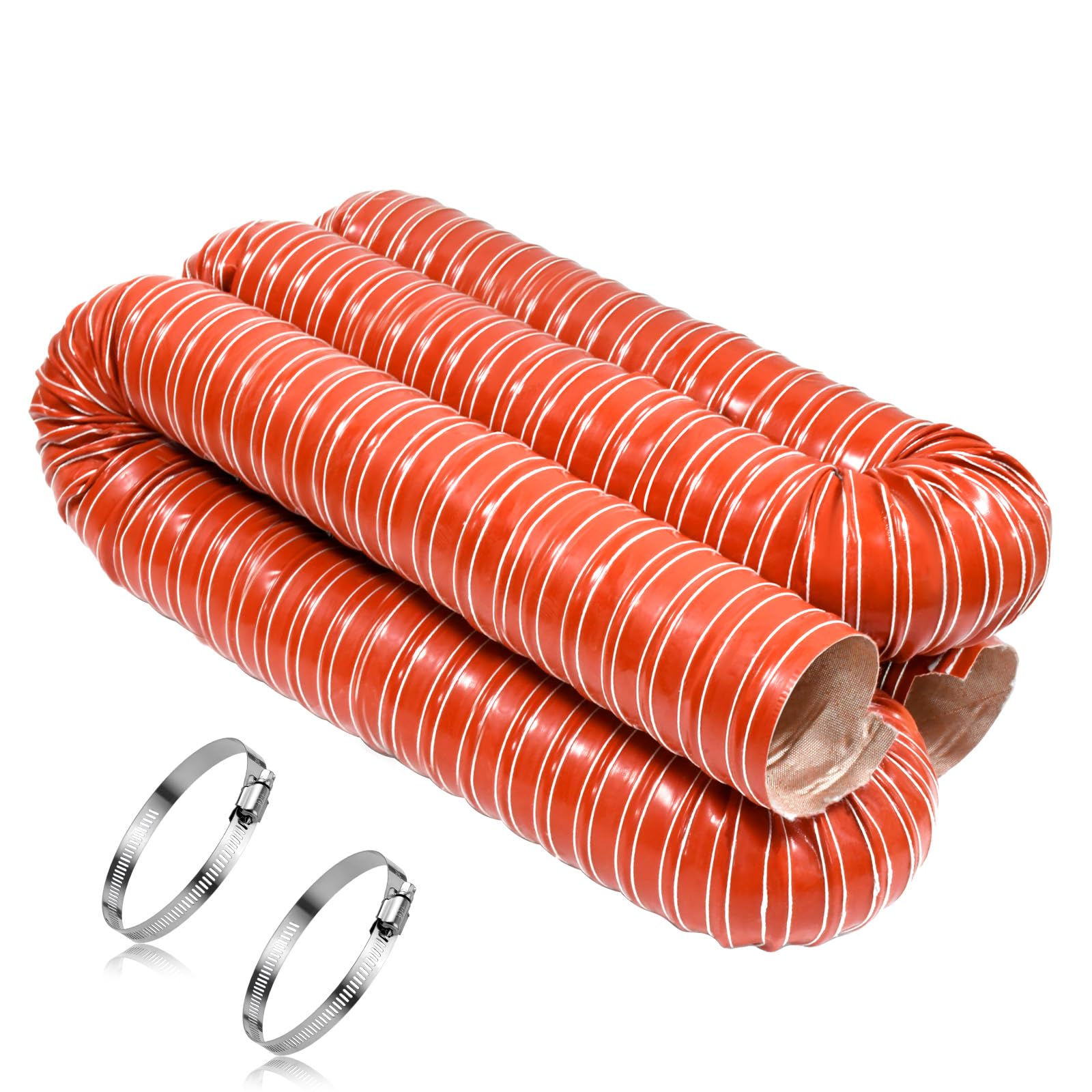 NOWBALL 2in Automotive Air Duct Hose, Length 3 Meter-10ft, 2" Silicone Flexible Cooling Ducting, 50mm High Heat Brake Exhaust Hose for Car, Garage,