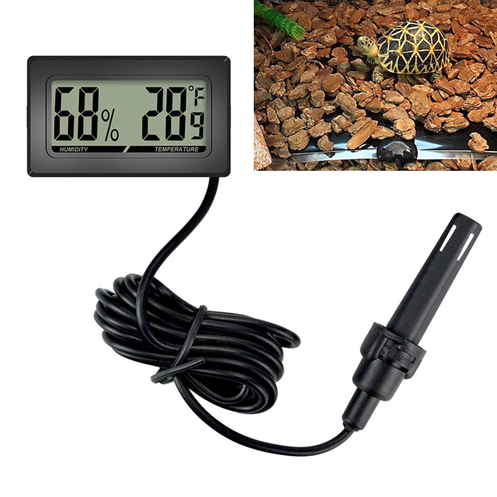 Durablity Hygrometer Essential Tool for Reptiles Shop and Animal Exhibition Suit to Various Need