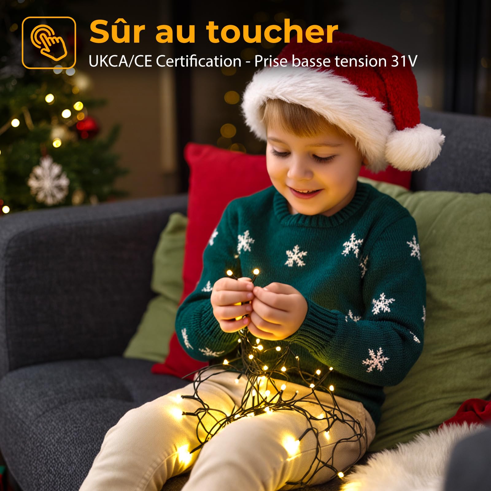 LaiTeny Guirlande LED Extérieur 100m 1000 LED Blanc Chaud avec Télécommande