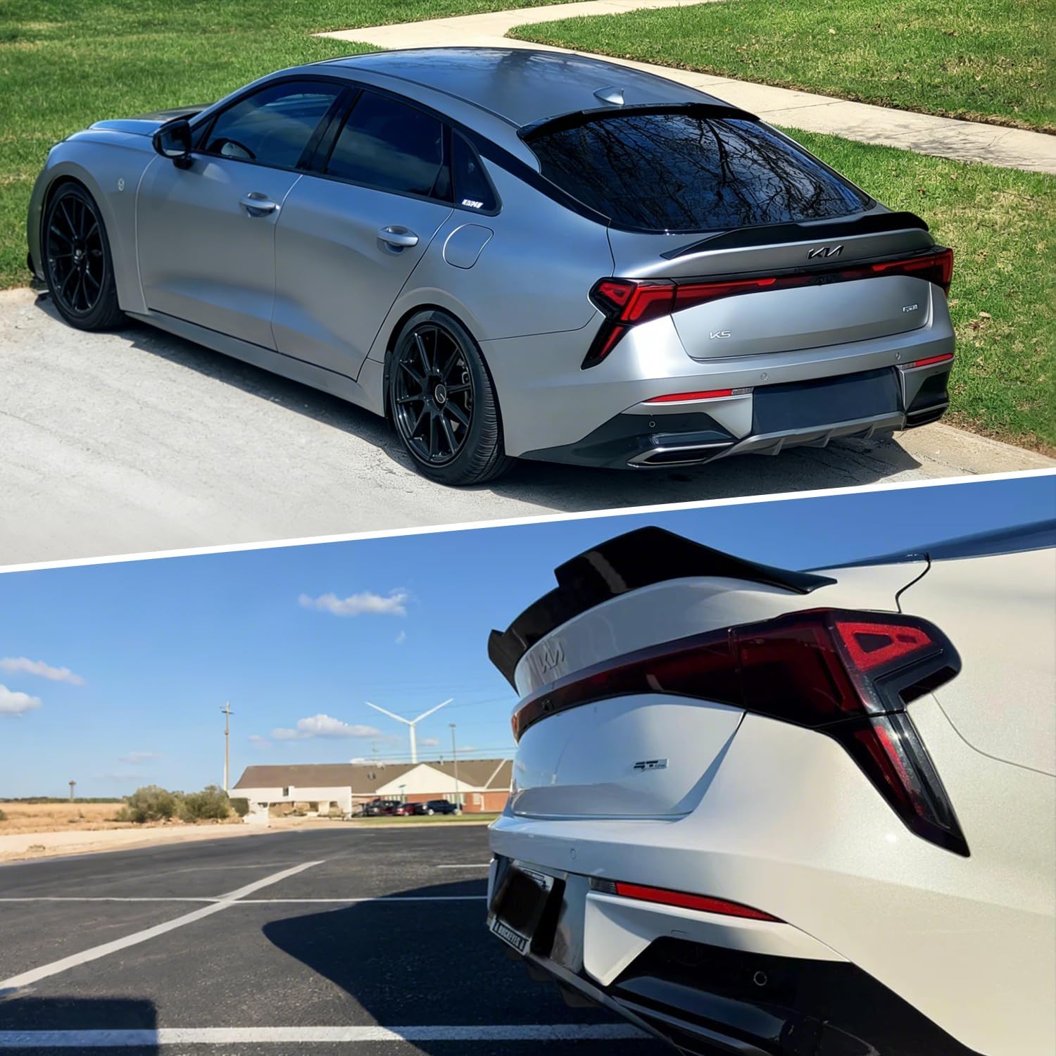 Rear Spoiler Roof Spoiler Body Kit for 2025-2026 Kia K5 GT-Line/GT/LXS/EX/LX/Optima, Kia K5 GT Line Accessories Rear Trunk Wing Spoiler Rear Window Top Wing (Gloss Black)